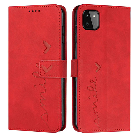 Coque Portefeuille Livre Cuir Etui Clapet Y03X pour Samsung Galaxy A22 5G Rouge