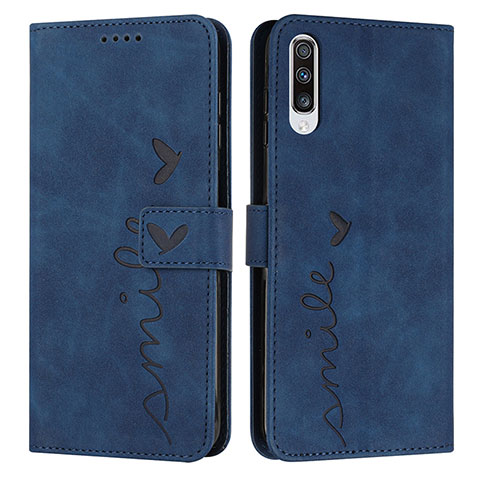 Coque Portefeuille Livre Cuir Etui Clapet Y03X pour Samsung Galaxy A30S Bleu