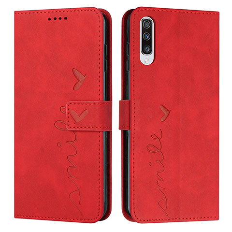 Coque Portefeuille Livre Cuir Etui Clapet Y03X pour Samsung Galaxy A30S Rouge