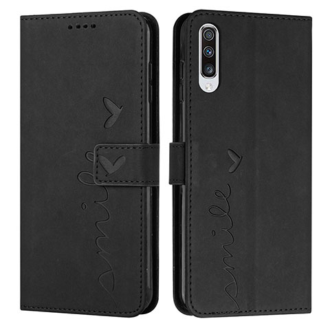 Coque Portefeuille Livre Cuir Etui Clapet Y03X pour Samsung Galaxy A50 Noir