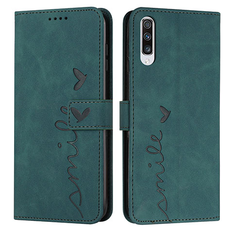 Coque Portefeuille Livre Cuir Etui Clapet Y03X pour Samsung Galaxy A50S Vert