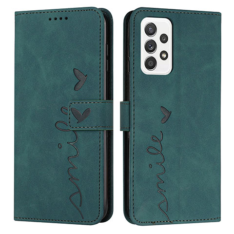 Coque Portefeuille Livre Cuir Etui Clapet Y03X pour Samsung Galaxy A52 4G Vert