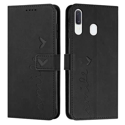 Coque Portefeuille Livre Cuir Etui Clapet Y03X pour Samsung Galaxy M10S Noir