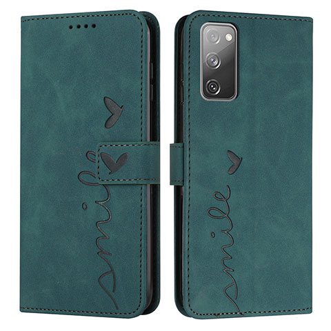 Coque Portefeuille Livre Cuir Etui Clapet Y03X pour Samsung Galaxy S20 FE (2022) 5G Vert