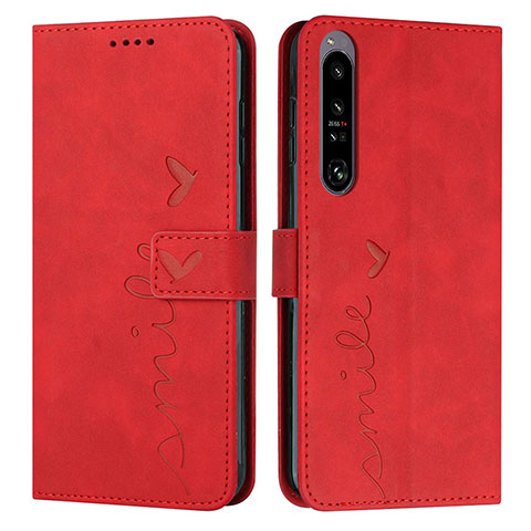 Coque Portefeuille Livre Cuir Etui Clapet Y03X pour Sony Xperia 1 IV SO-51C Rouge
