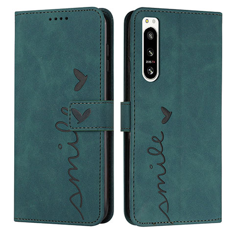 Coque Portefeuille Livre Cuir Etui Clapet Y03X pour Sony Xperia 5 IV Vert