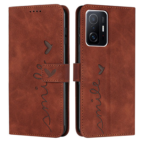 Coque Portefeuille Livre Cuir Etui Clapet Y03X pour Xiaomi Mi 11T 5G Marron