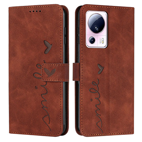 Coque Portefeuille Livre Cuir Etui Clapet Y03X pour Xiaomi Mi 12 Lite NE 5G Marron