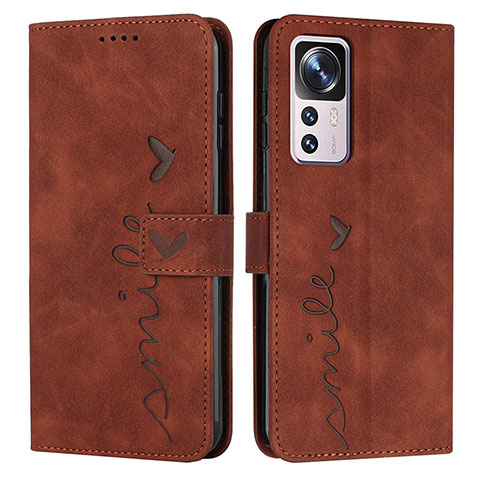 Coque Portefeuille Livre Cuir Etui Clapet Y03X pour Xiaomi Mi 12T Pro 5G Marron