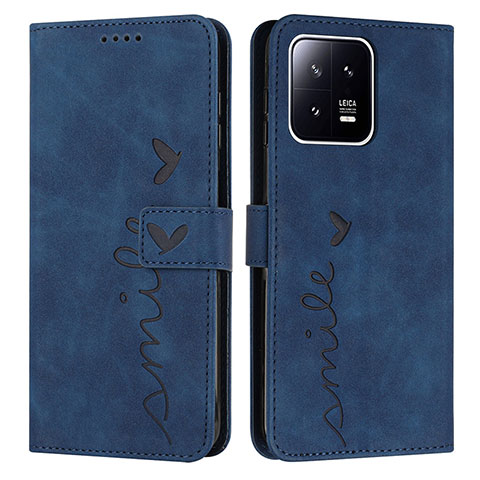 Coque Portefeuille Livre Cuir Etui Clapet Y03X pour Xiaomi Mi 13 5G Bleu