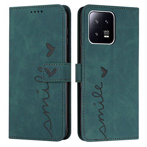 Coque Portefeuille Livre Cuir Etui Clapet Y03X pour Xiaomi Mi 13 5G Vert