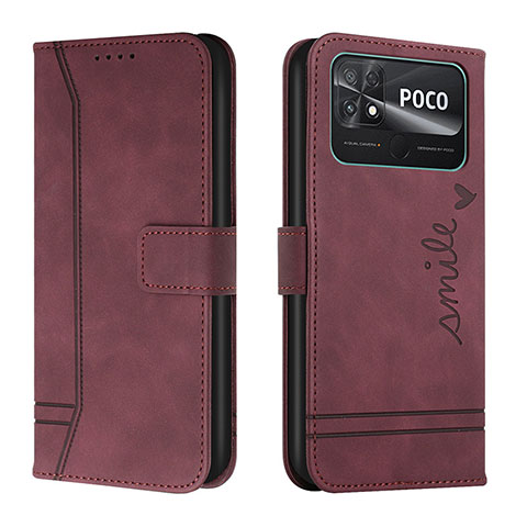 Coque Portefeuille Livre Cuir Etui Clapet Y03X pour Xiaomi Poco C40 Rouge