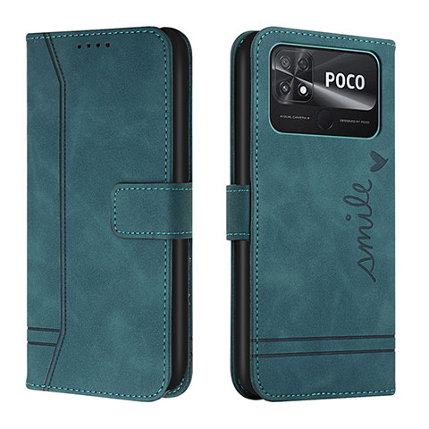 Coque Portefeuille Livre Cuir Etui Clapet Y03X pour Xiaomi Poco C40 Vert