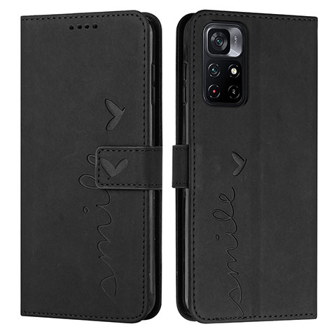 Coque Portefeuille Livre Cuir Etui Clapet Y03X pour Xiaomi Poco M4 Pro 5G Noir