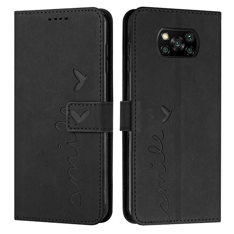 Coque Portefeuille Livre Cuir Etui Clapet Y03X pour Xiaomi Poco X3 Pro Noir