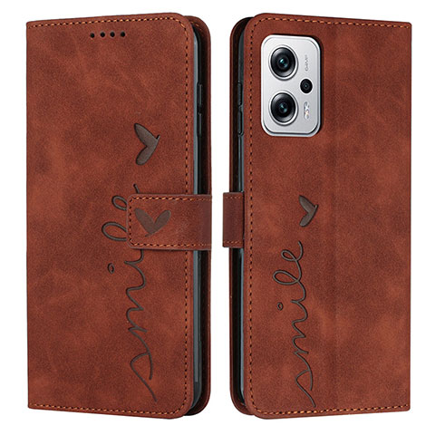 Coque Portefeuille Livre Cuir Etui Clapet Y03X pour Xiaomi Poco X4 GT 5G Marron