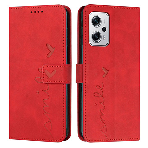 Coque Portefeuille Livre Cuir Etui Clapet Y03X pour Xiaomi Poco X4 GT 5G Rouge