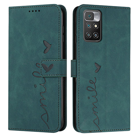 Coque Portefeuille Livre Cuir Etui Clapet Y03X pour Xiaomi Redmi 10 (2022) Vert