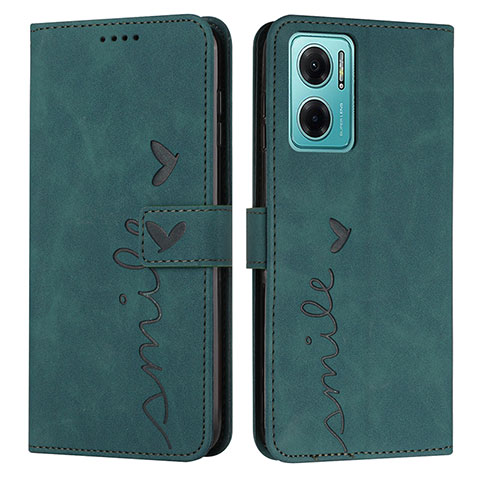 Coque Portefeuille Livre Cuir Etui Clapet Y03X pour Xiaomi Redmi 10 5G Vert