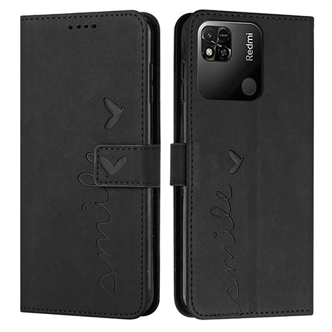 Coque Portefeuille Livre Cuir Etui Clapet Y03X pour Xiaomi Redmi 10 India Noir