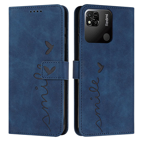 Coque Portefeuille Livre Cuir Etui Clapet Y03X pour Xiaomi Redmi 10C 4G Bleu