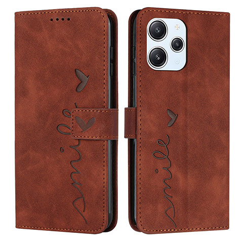 Coque Portefeuille Livre Cuir Etui Clapet Y03X pour Xiaomi Redmi 12 4G Marron