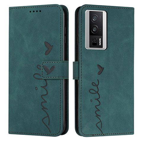 Coque Portefeuille Livre Cuir Etui Clapet Y03X pour Xiaomi Redmi K60 Pro 5G Vert