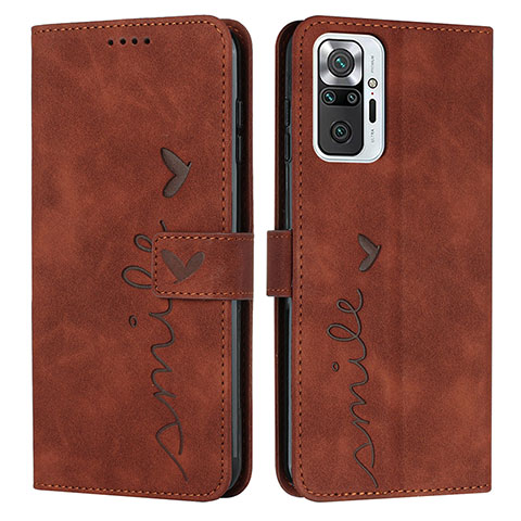 Coque Portefeuille Livre Cuir Etui Clapet Y03X pour Xiaomi Redmi Note 10 Pro 4G Marron