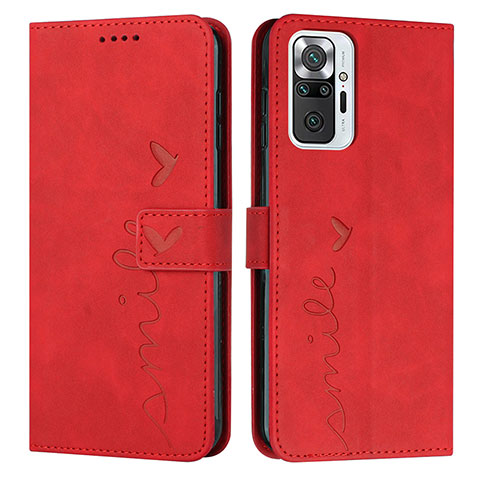 Coque Portefeuille Livre Cuir Etui Clapet Y03X pour Xiaomi Redmi Note 10 Pro 4G Rouge