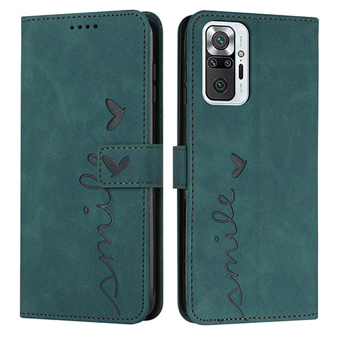 Coque Portefeuille Livre Cuir Etui Clapet Y03X pour Xiaomi Redmi Note 10 Pro 4G Vert