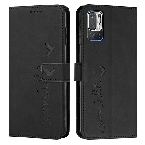 Coque Portefeuille Livre Cuir Etui Clapet Y03X pour Xiaomi Redmi Note 10T 5G Noir