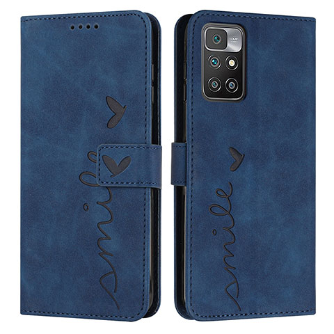 Coque Portefeuille Livre Cuir Etui Clapet Y03X pour Xiaomi Redmi Note 11 4G (2021) Bleu