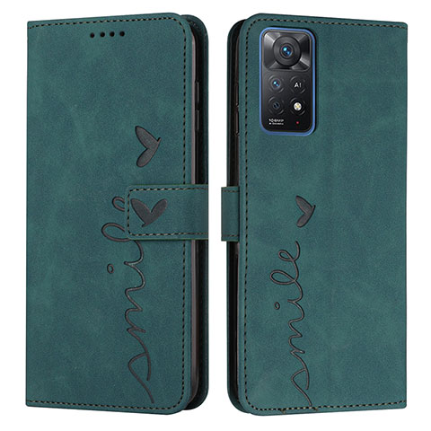 Coque Portefeuille Livre Cuir Etui Clapet Y03X pour Xiaomi Redmi Note 11 Pro 5G Vert