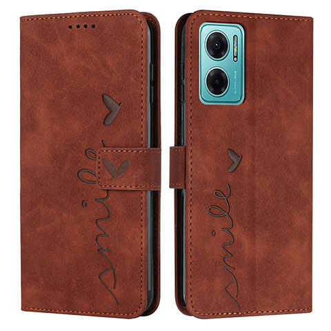 Coque Portefeuille Livre Cuir Etui Clapet Y03X pour Xiaomi Redmi Note 11E 5G Marron