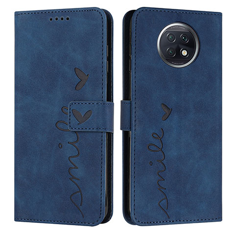 Coque Portefeuille Livre Cuir Etui Clapet Y03X pour Xiaomi Redmi Note 9 5G Bleu