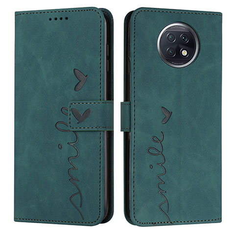 Coque Portefeuille Livre Cuir Etui Clapet Y03X pour Xiaomi Redmi Note 9 5G Vert