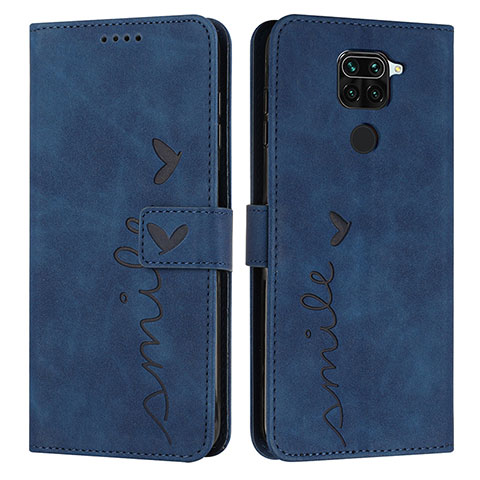 Coque Portefeuille Livre Cuir Etui Clapet Y03X pour Xiaomi Redmi Note 9 Bleu