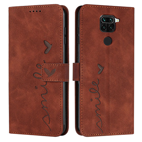 Coque Portefeuille Livre Cuir Etui Clapet Y03X pour Xiaomi Redmi Note 9 Marron