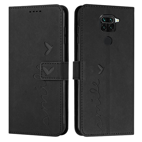 Coque Portefeuille Livre Cuir Etui Clapet Y03X pour Xiaomi Redmi Note 9 Noir