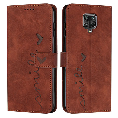 Coque Portefeuille Livre Cuir Etui Clapet Y03X pour Xiaomi Redmi Note 9 Pro Max Marron