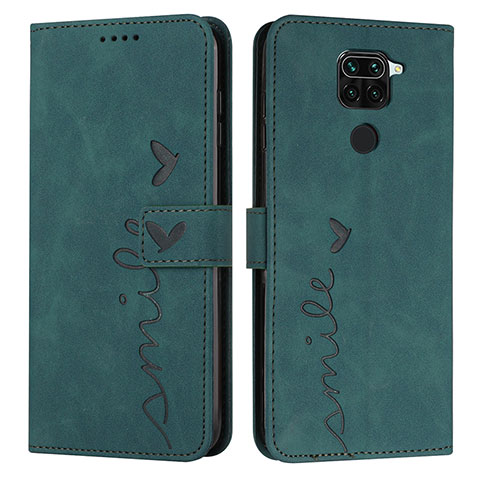 Coque Portefeuille Livre Cuir Etui Clapet Y03X pour Xiaomi Redmi Note 9 Vert