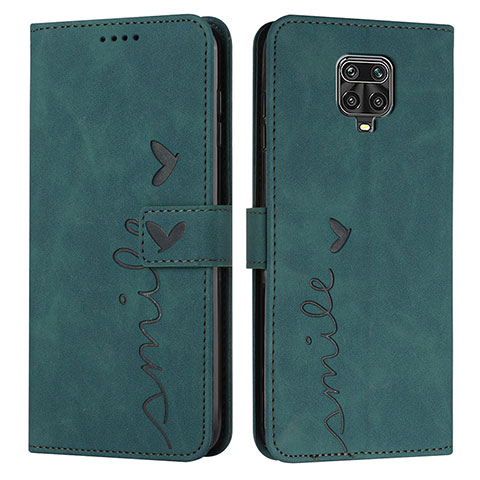 Coque Portefeuille Livre Cuir Etui Clapet Y03X pour Xiaomi Redmi Note 9S Vert