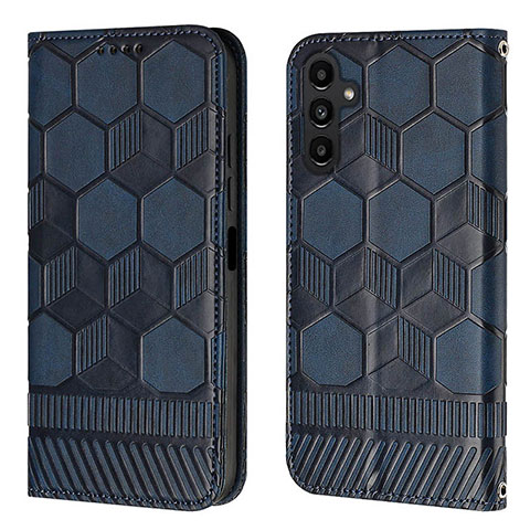 Coque Portefeuille Livre Cuir Etui Clapet Y04B pour Samsung Galaxy A04s Bleu