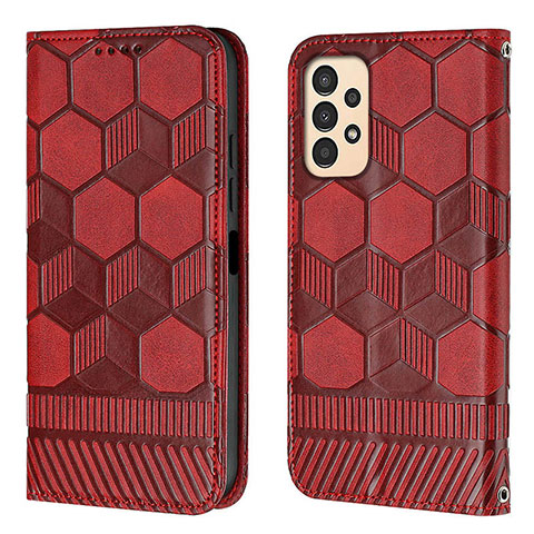 Coque Portefeuille Livre Cuir Etui Clapet Y04B pour Samsung Galaxy A13 4G Rouge