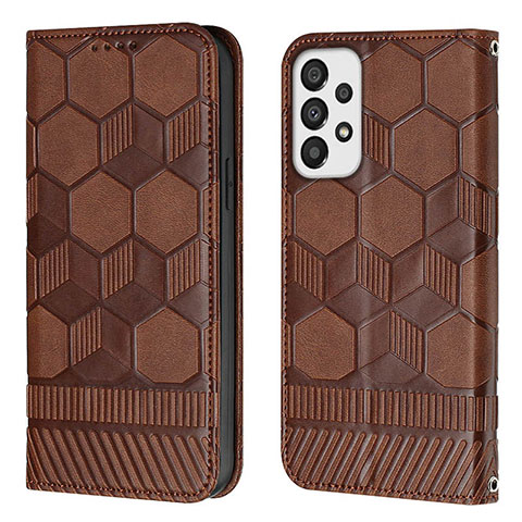 Coque Portefeuille Livre Cuir Etui Clapet Y04B pour Samsung Galaxy A33 5G Marron