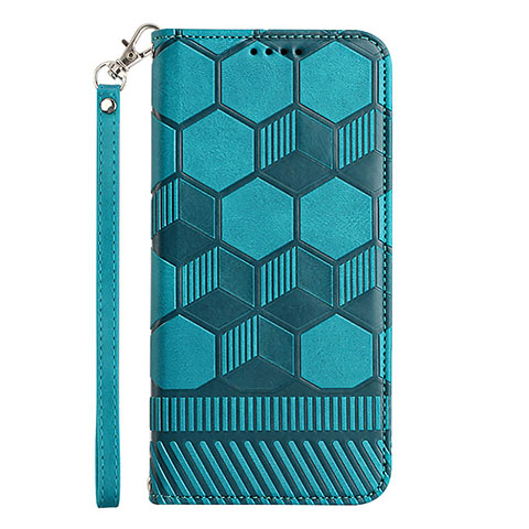 Coque Portefeuille Livre Cuir Etui Clapet Y04B pour Samsung Galaxy A53 5G Cyan