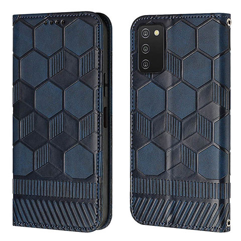 Coque Portefeuille Livre Cuir Etui Clapet Y04B pour Samsung Galaxy M02s Bleu