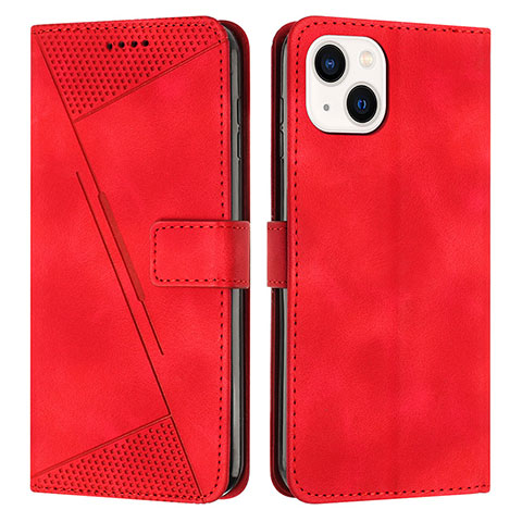 Coque Portefeuille Livre Cuir Etui Clapet Y04X pour Apple iPhone 13 Rouge