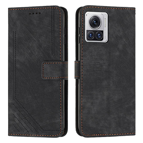 Coque Portefeuille Livre Cuir Etui Clapet Y04X pour Motorola Moto Edge X30 Pro 5G Noir