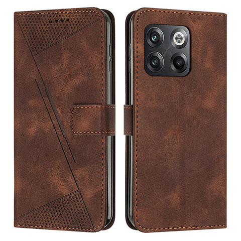 Coque Portefeuille Livre Cuir Etui Clapet Y04X pour OnePlus 10T 5G Marron